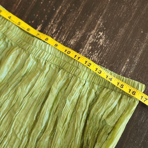 Miland Iridescent Green Maxi Skirt Jacket Set Large Mermaidcore Fairycore Whimsy - Picture 11 of 15